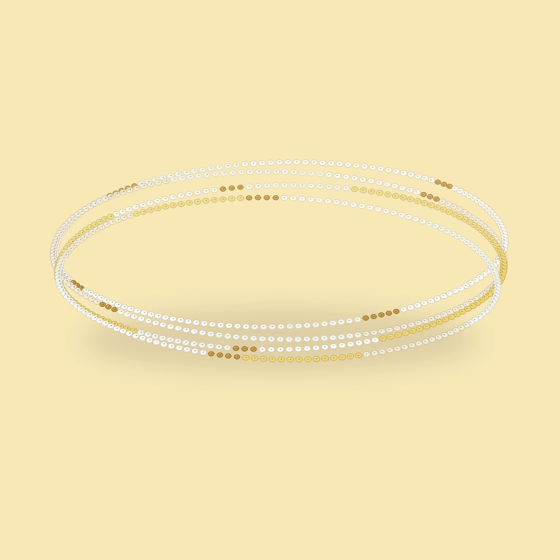 Pineapple Crush bracelet open stack on a solid pastel background.